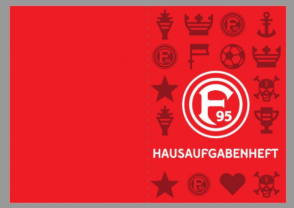 Fortuna Düsseldorf Hausaufgabenheft Fussball Rot