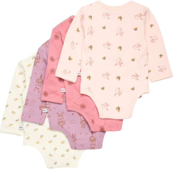 Pippi Babywear Kinder Body Longsleeve Body LS AO-printed (4-pack)