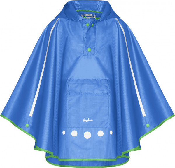 Playshoes Kinder Regenponcho faltbar blau