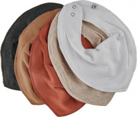 Pippi Babywear Kinder Lätzchen Bandana Bib Solid (5er Pack) Indian Tan