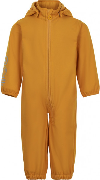 Minymo Kinder Outdoor Overall Softshell Suit Solid Golden Orange