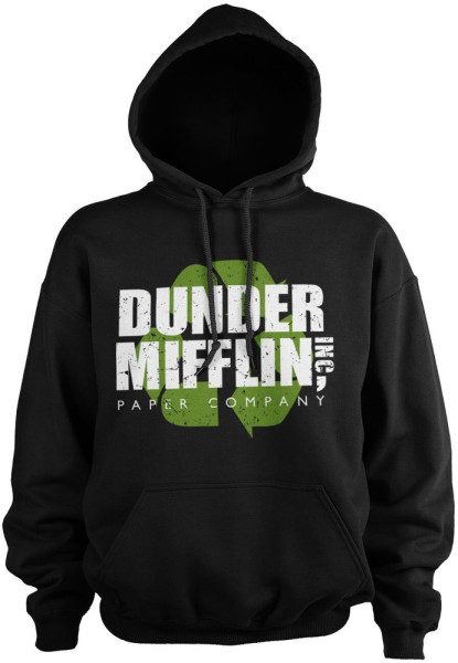 The Office Dunder Mifflin Recycle Logo Hoodie Black