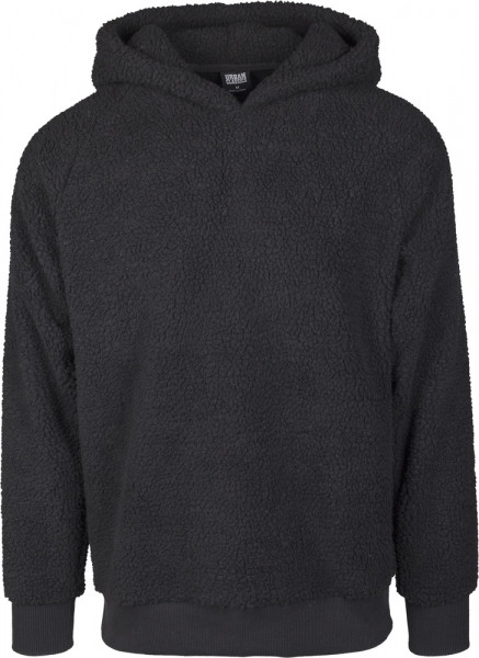 Urban Classics Kinder Hoodie Boys Sherpa Hoody Black