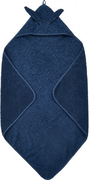 Pippi Baybwear Kinder Badetuch Organic Hooded Towel 83x83 cm Dress Blues