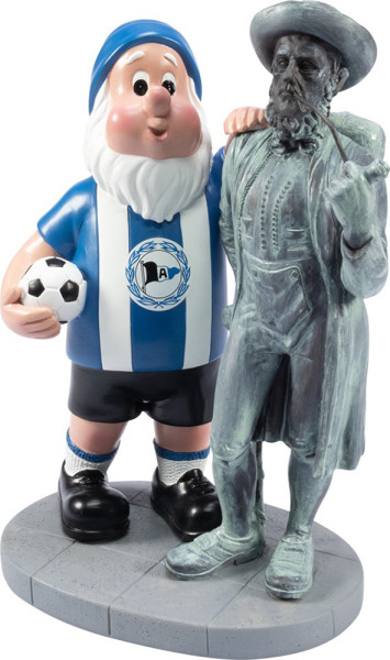 Arminia Bielefeld Gartenzwerg Leineweber Fussball Blau