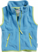 Playshoes Kinder Fleece-Weste farbig abgesetzt aquablau