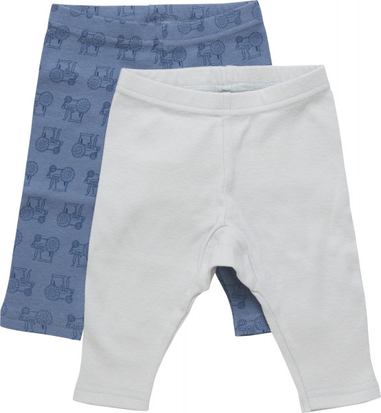 Pippi Babywear Kinder Leggings mit AOP (2er Pack) Blue Mirage