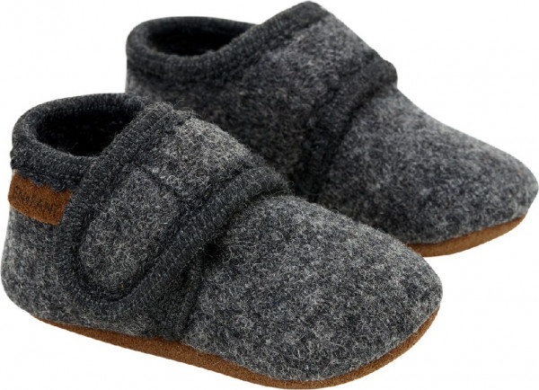 En Fant Kinder Baby shoes Baby Wool slippers 250008-Dark grey melange