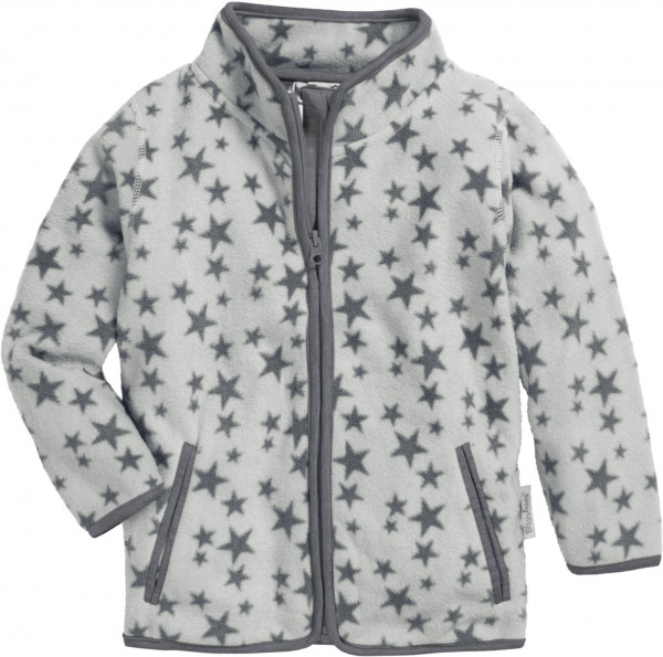 Playshoes Kinder Fleece-Jacke Sterne grau