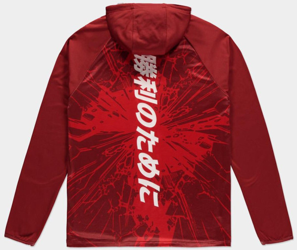 Marvel For Victory Hooded Track Shirt in Red