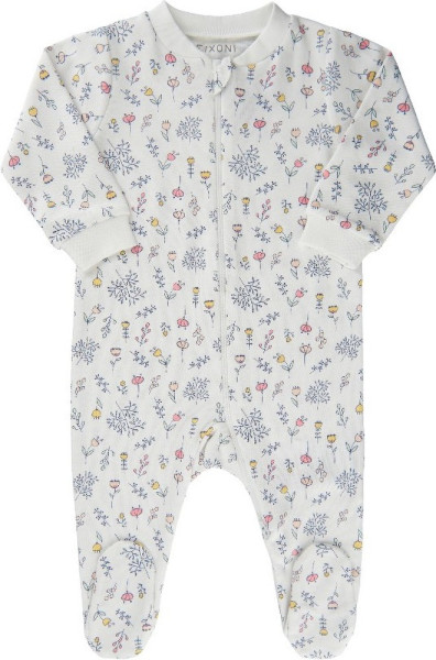 Fixoni Kinder Nightsuit w. feet AOP 5769-Brilliant White