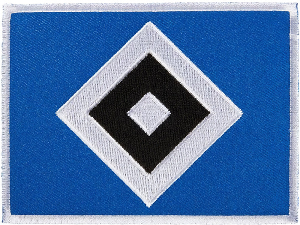 Hamburger SV HSV Aufnäher Raute groß Fußball Blau/Weiß/Schwarz