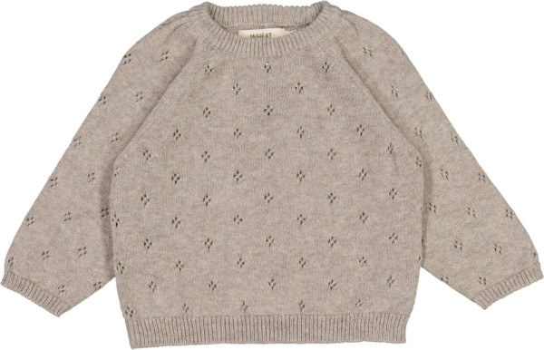 Wheat Kinder Strickpullover Knit Pullover Mira Warm Grey Melange