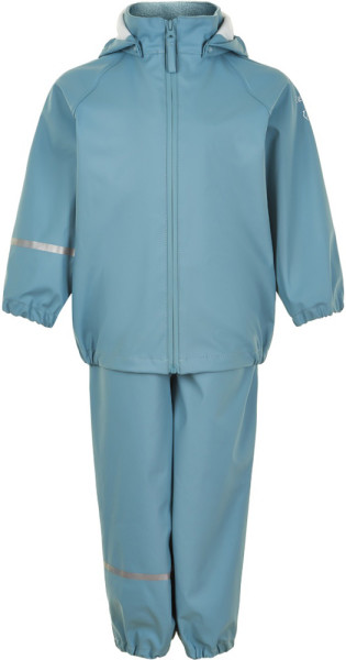 Celavi Kinder Regenset Basic Rainwear Set -Recycle Pu Smoke Blue