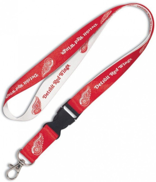 Detroit Red Wings Lanyard Schnalle Eishockey NHL Rot