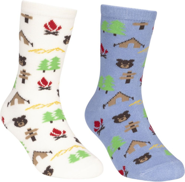 Trespass Kinder Socken Camping Casual Sock (2 Pair Pack)