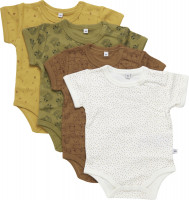 Pippi Babywear Kinder Body SS AO-Printed (4er Pack) Tinsel