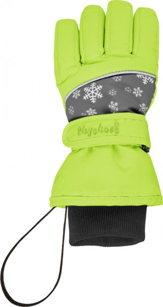 Playshoes Kinder Finger-Handschuh Schneeflocken Grün