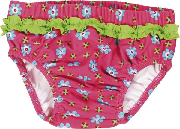 Playshoes Kinder Badehose UV-Schutz Windelhose Blumen Pink