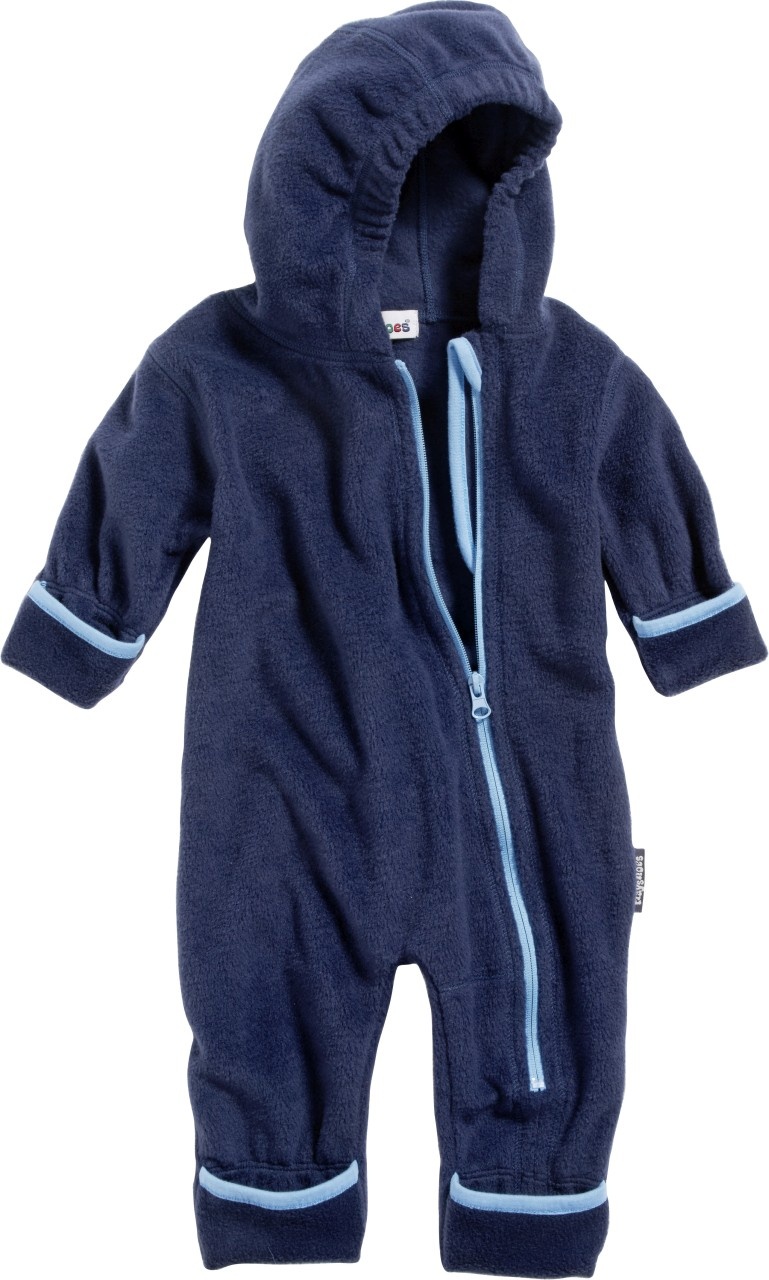 Playshoes Fleece-Overall farblich abgesetzt Polyester 