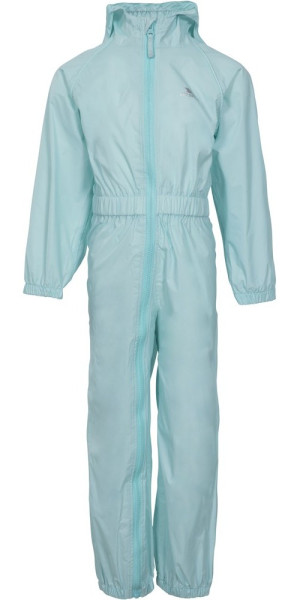 Trespass Kinder Regenset Button - Childs Unisex Rain Suit Pale Mint