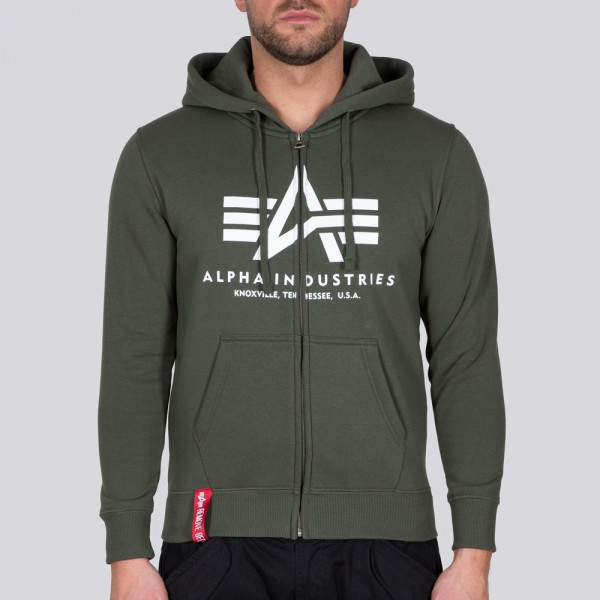 Alpha Industries Basic Zip Hoody Dark Olive