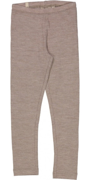 Wheat Kinder Woll-Hose Wool Leggings Grey Khaki Melange