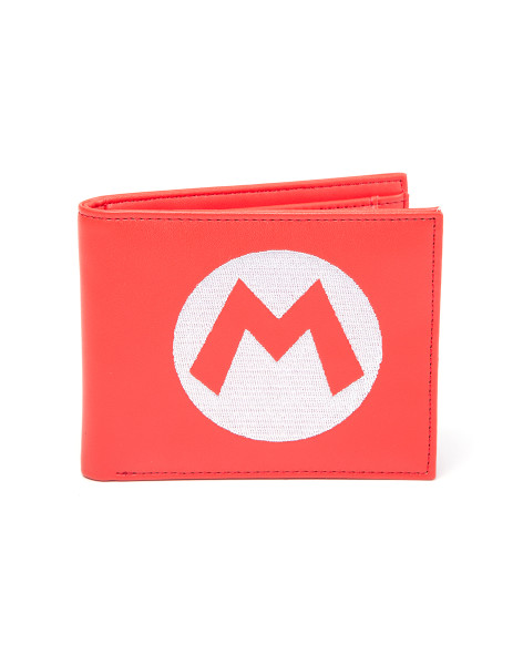 Nintendo Wallet Super Mario Red Bifold With Symbol Embroidery Red