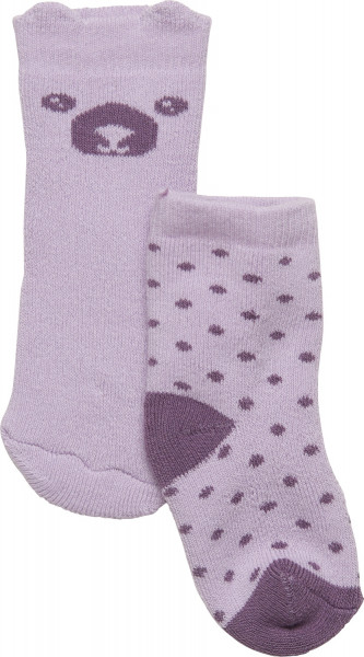 Minymo Kinder Socke Baby Sock (2er Pack) Lavender Frost