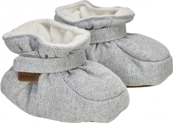 En Fant Kinder Baby shoes Baby Slippers 250004-Grey Melange