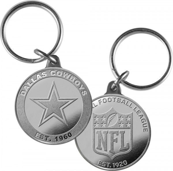 Dallas Cowboys Minted Coin Keyring American Football NFL Silber