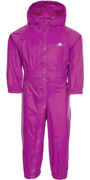 Trespass Kinder Regenset Button - Babies Rain Suit Purple Orchid